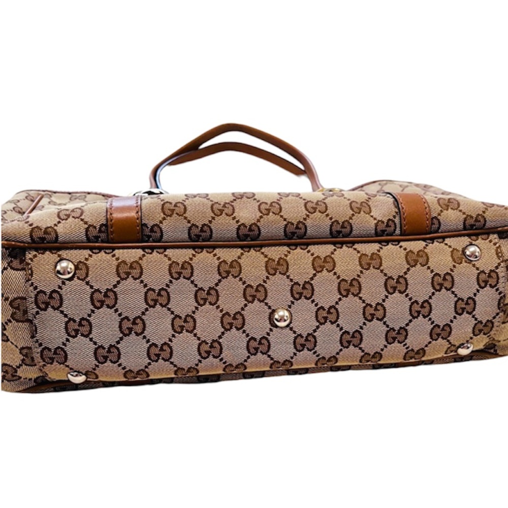 Gucci, aunthentic, tote 2 way style, 2 tone gold and silver GG sign both sides - Picture 15 of 17